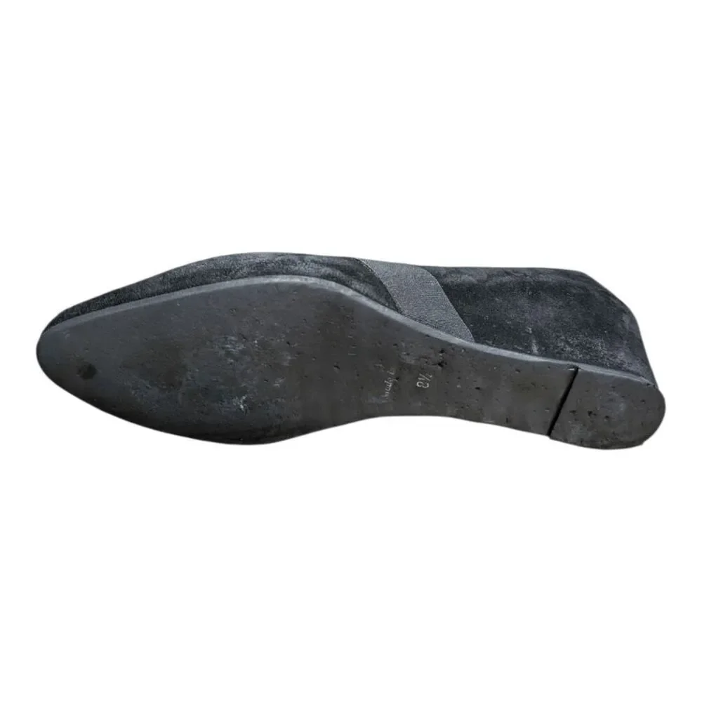 AQUATALIA Black Suede Wedges Size 8.5
